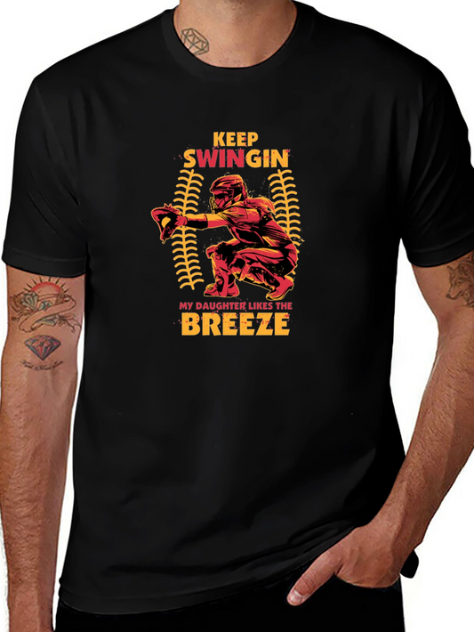 Keep Swingin Baseball Graphic T-Shirt