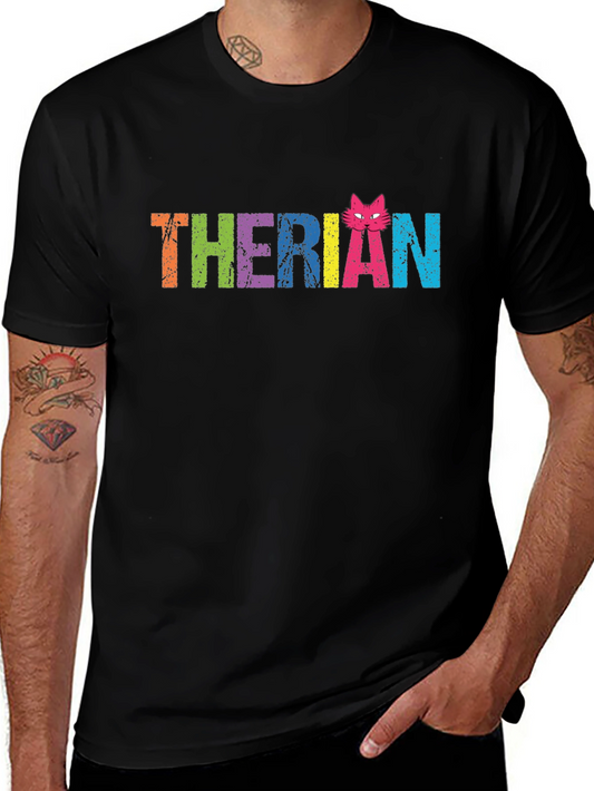 Therian Cat T-Shirt - Colorful Animal Lover Tee
