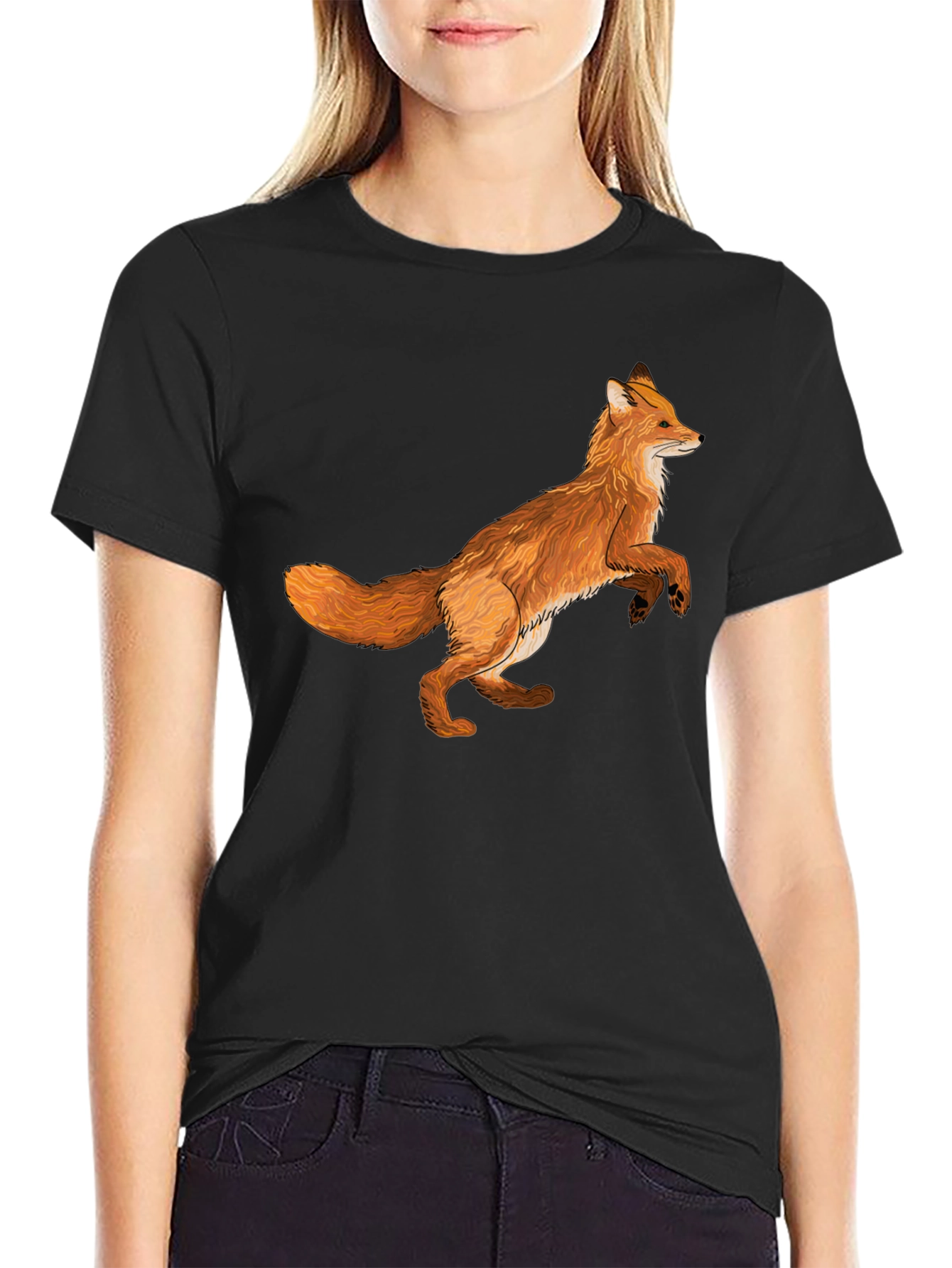 Fox Graphic T-Shirt - Stylish Animal Print Tee