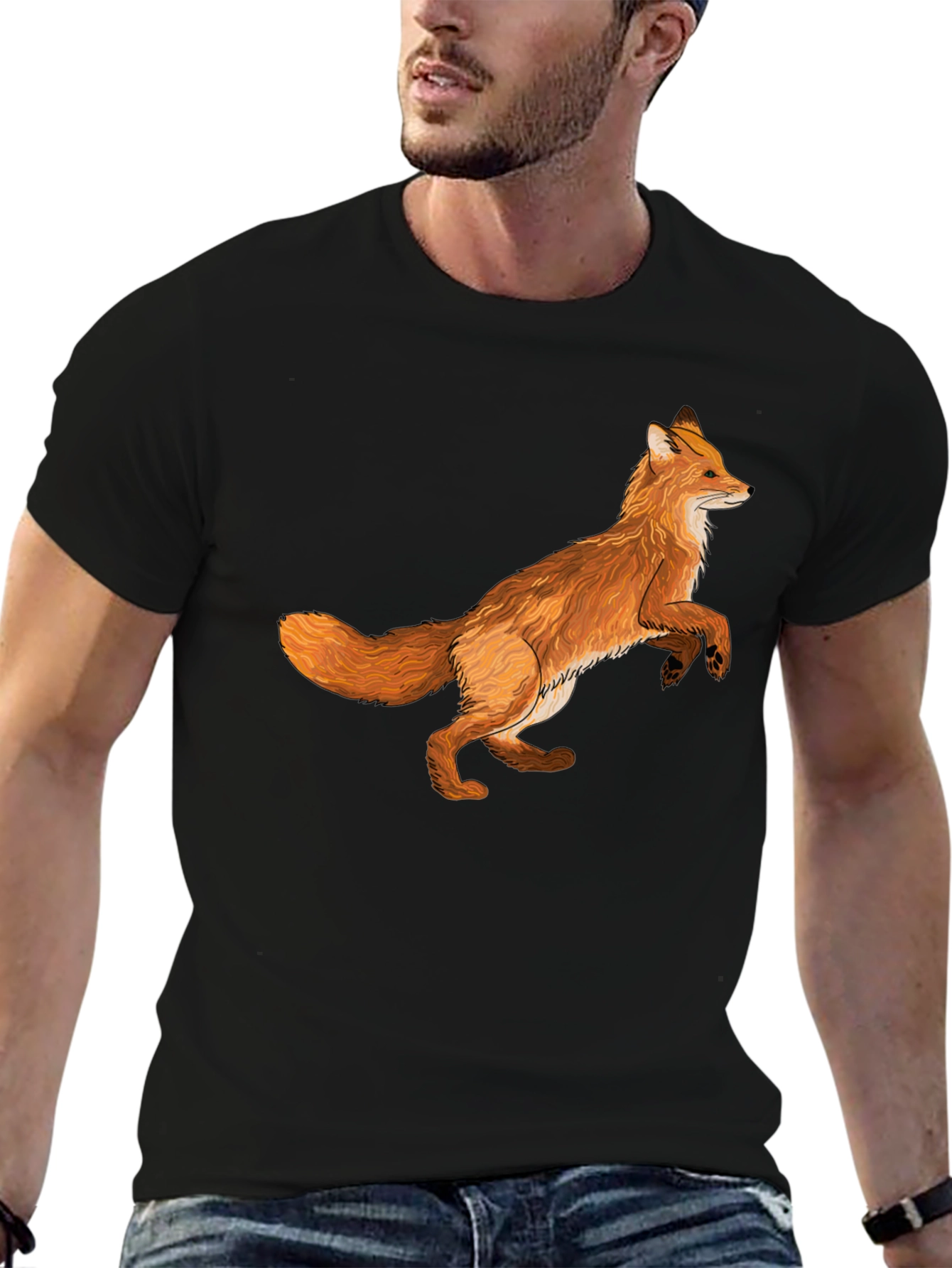 Fox Graphic T-Shirt - Stylish Animal Print Tee