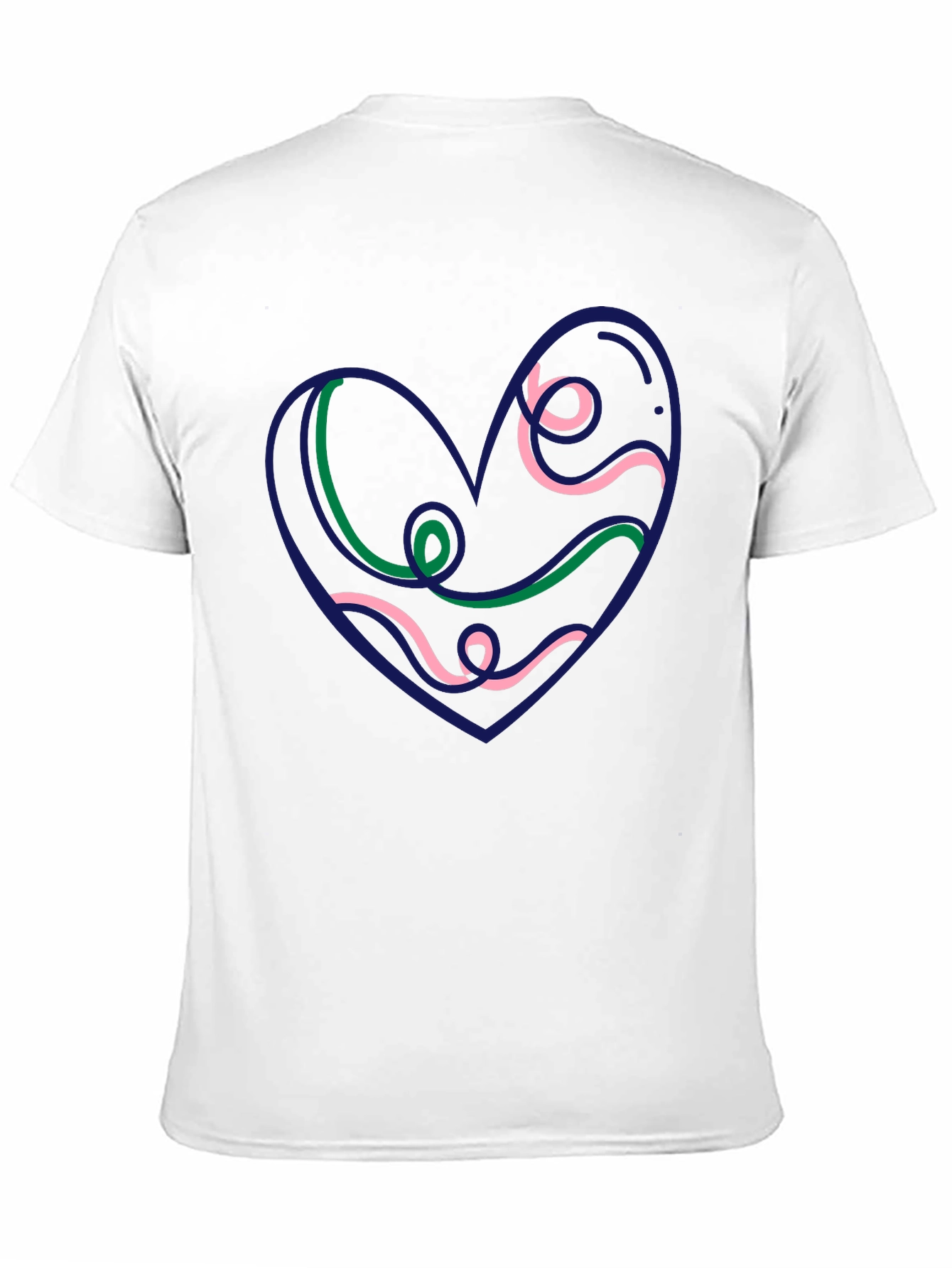 Heart Swirl Graphic Black Tee