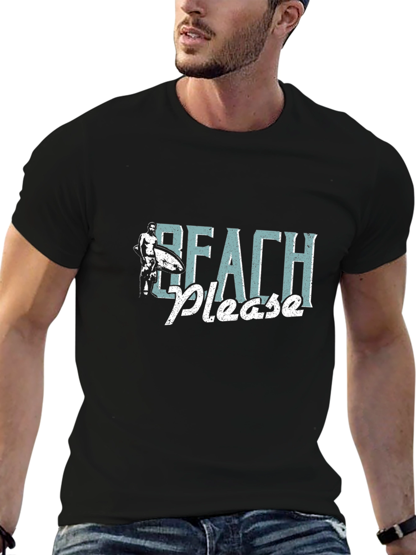 Beach Please Mens Graphic T-Shirt