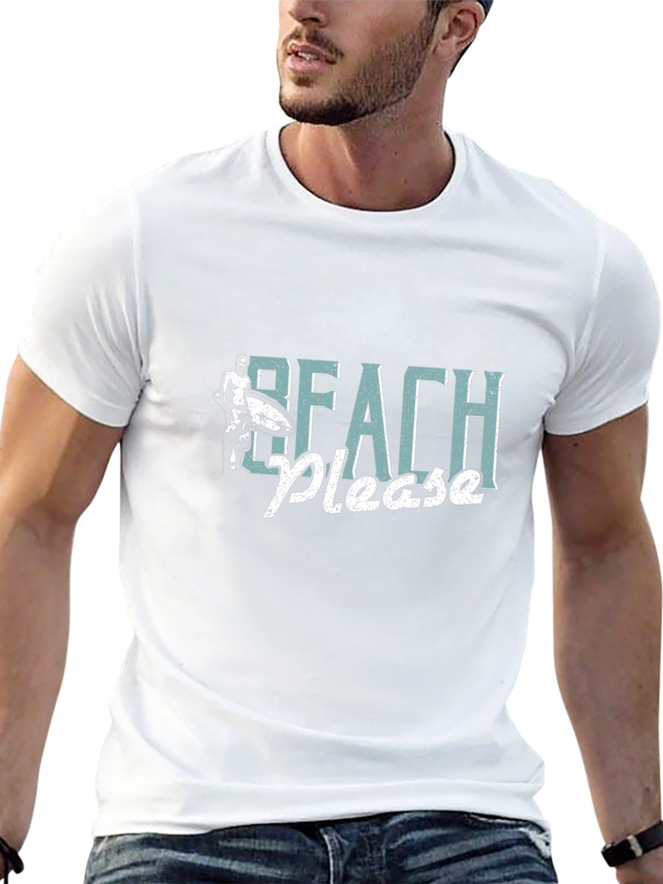 Beach Please Mens Graphic T-Shirt