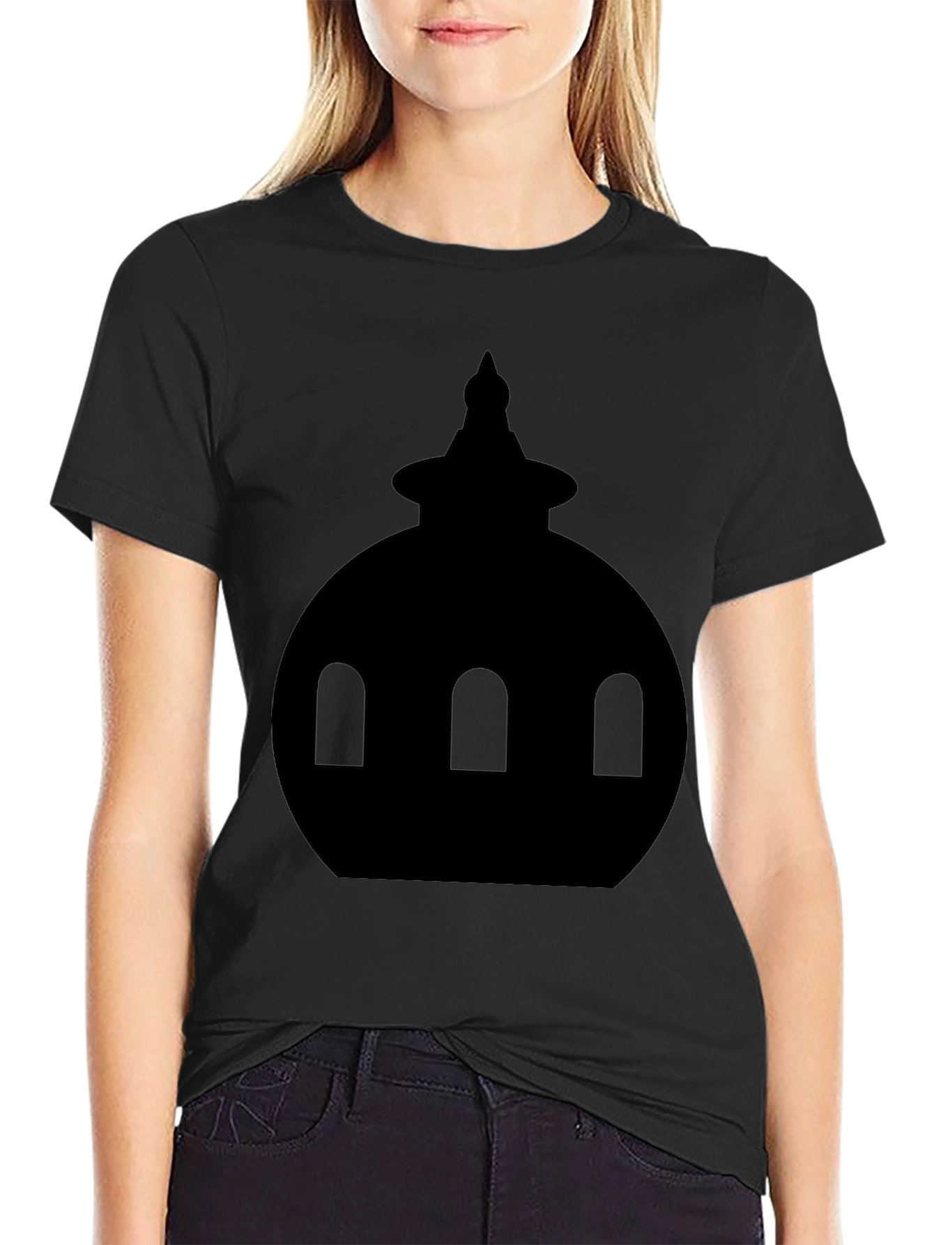 Dome Silhouette Graphic Tee - Black