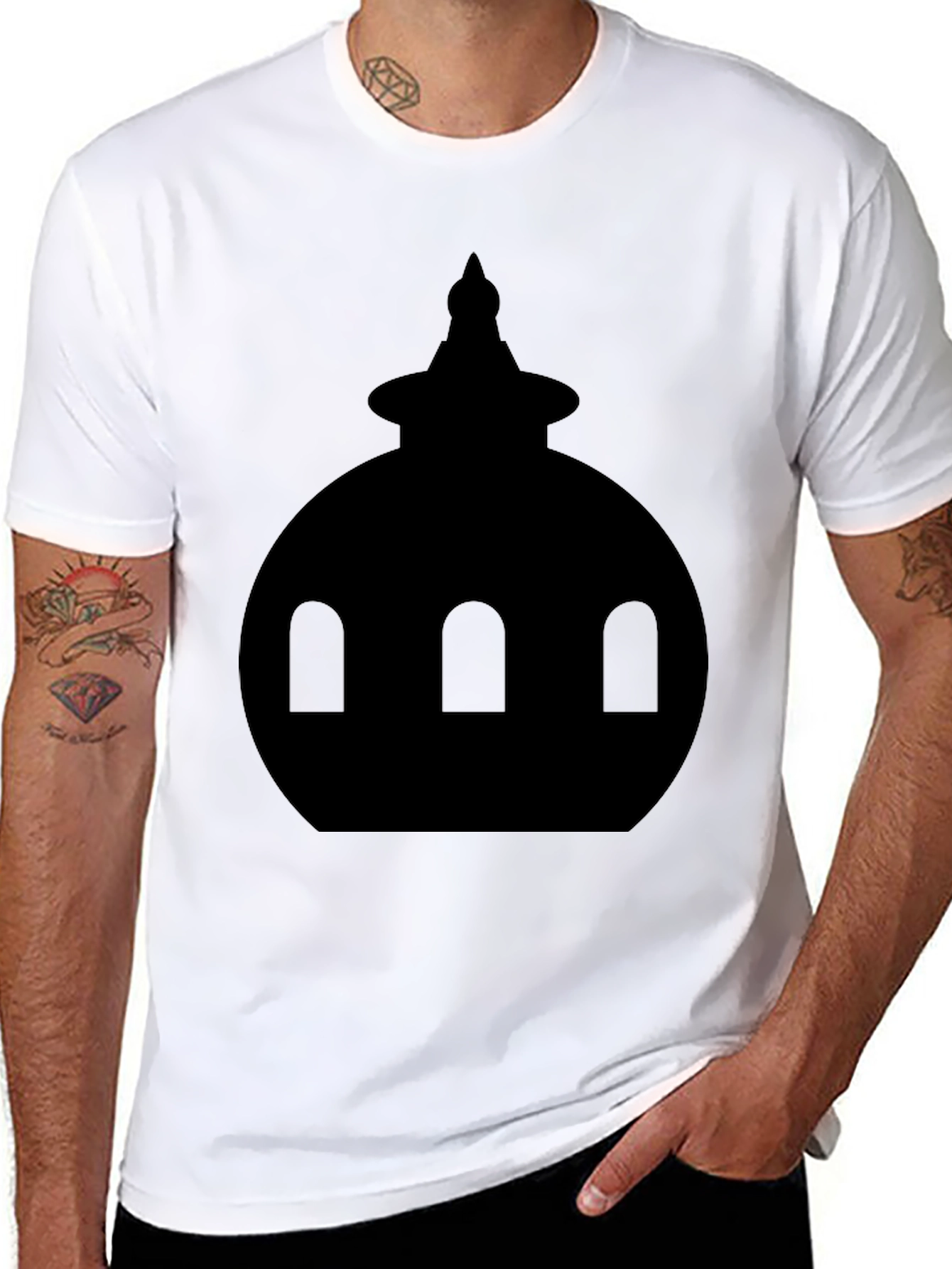 Dome Silhouette Graphic Tee - Black