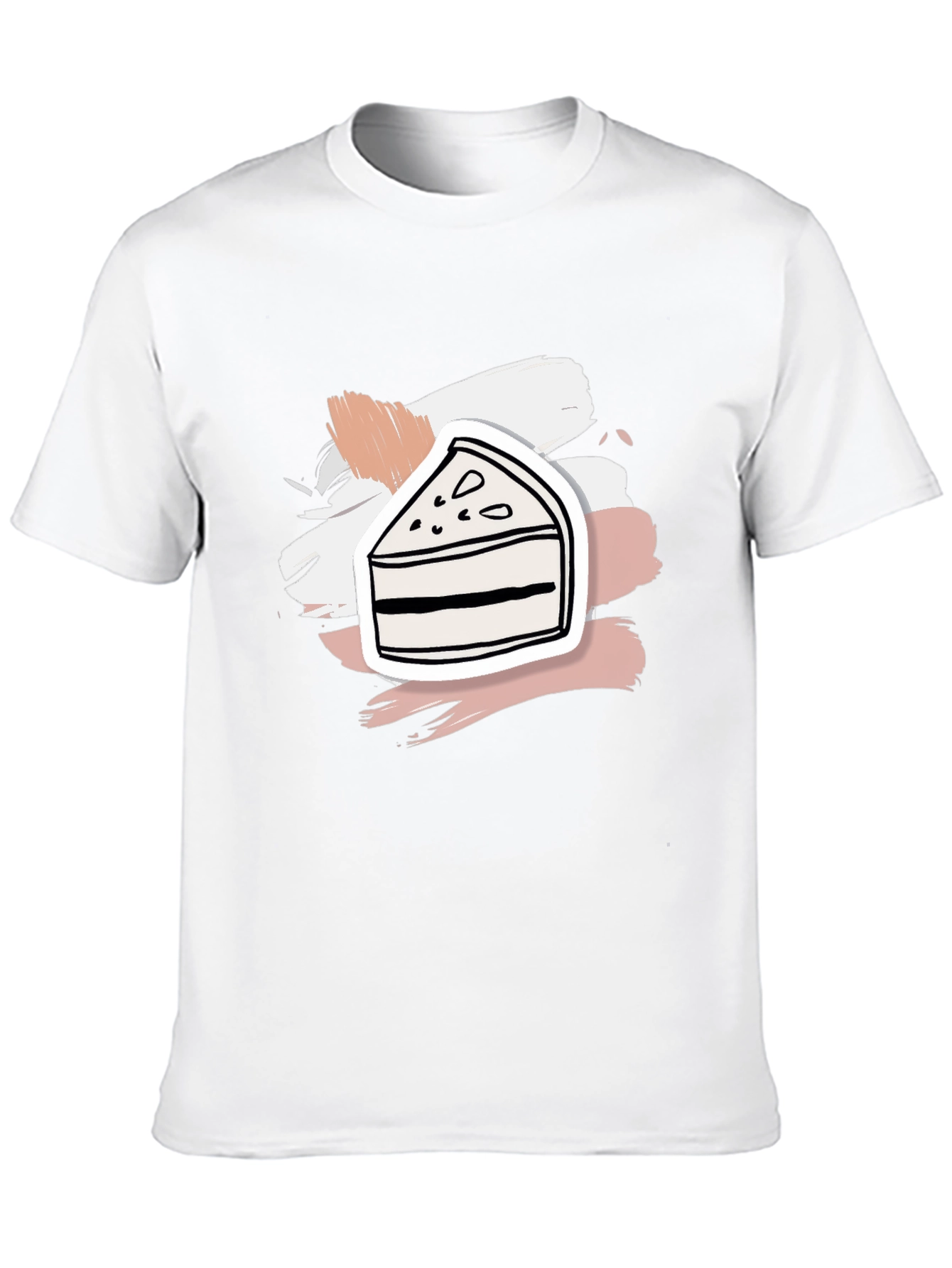 Slice of Cake Graphic Tee - Black Cotton Shirt