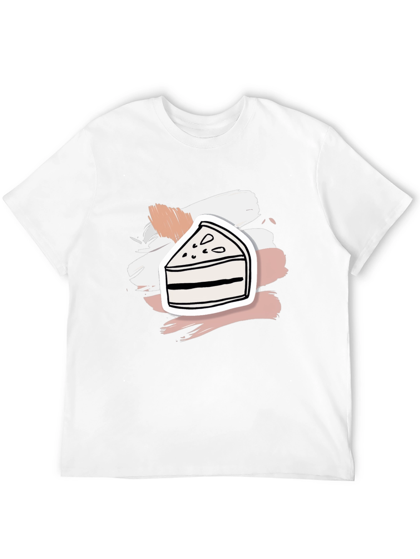 Slice of Cake Graphic Tee - Black Cotton Shirt