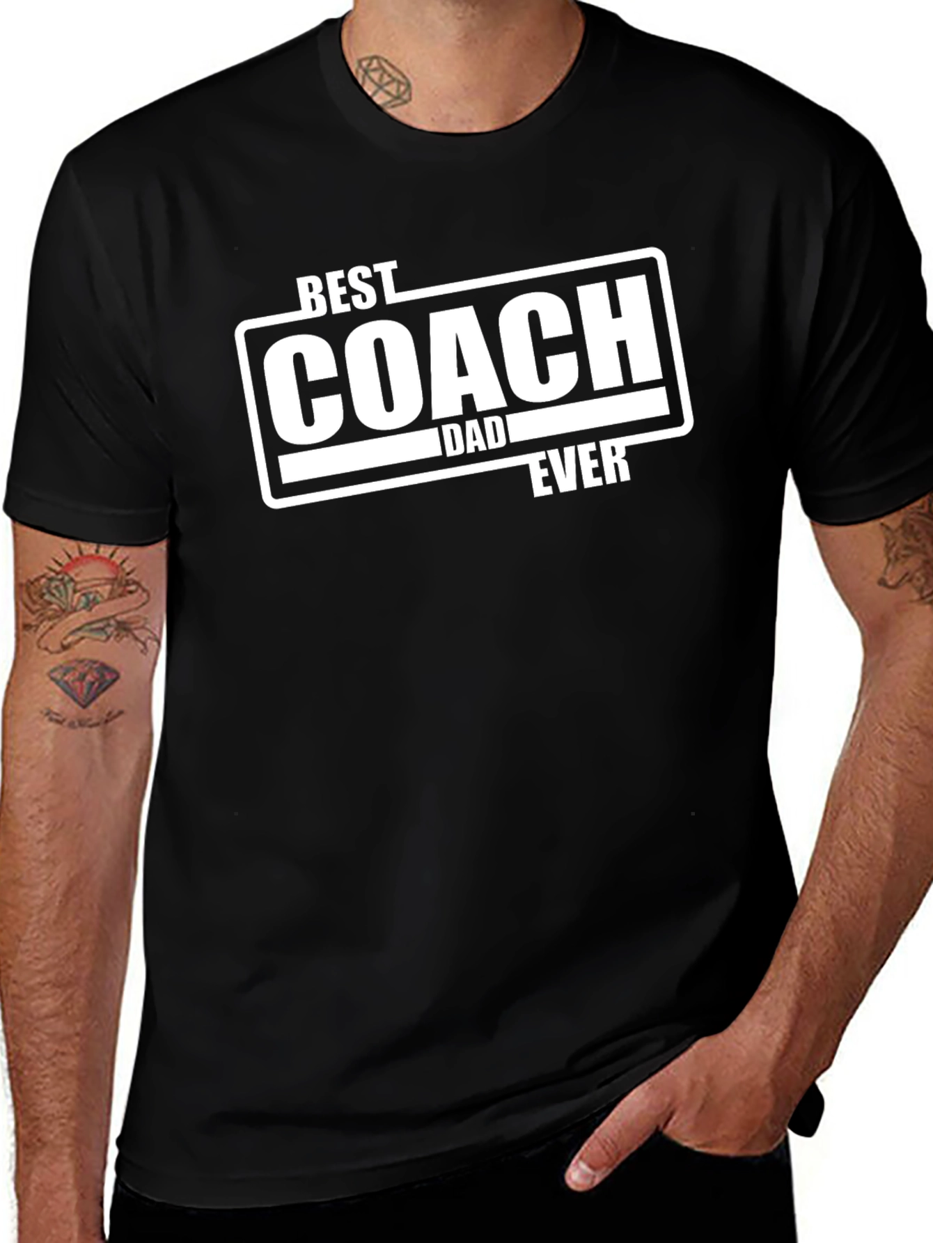 Best Coach Dad Ever T-Shirt - Fathers Day Gift