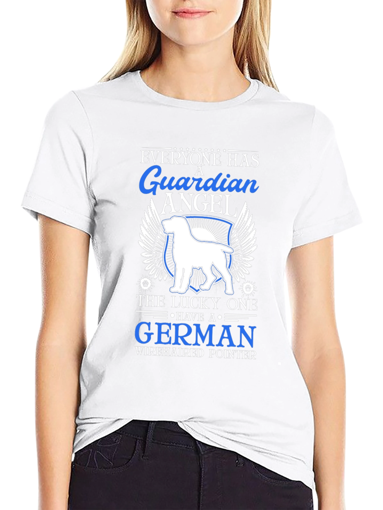 German Wirehaired Pointer Guardian Angel T-Shirt