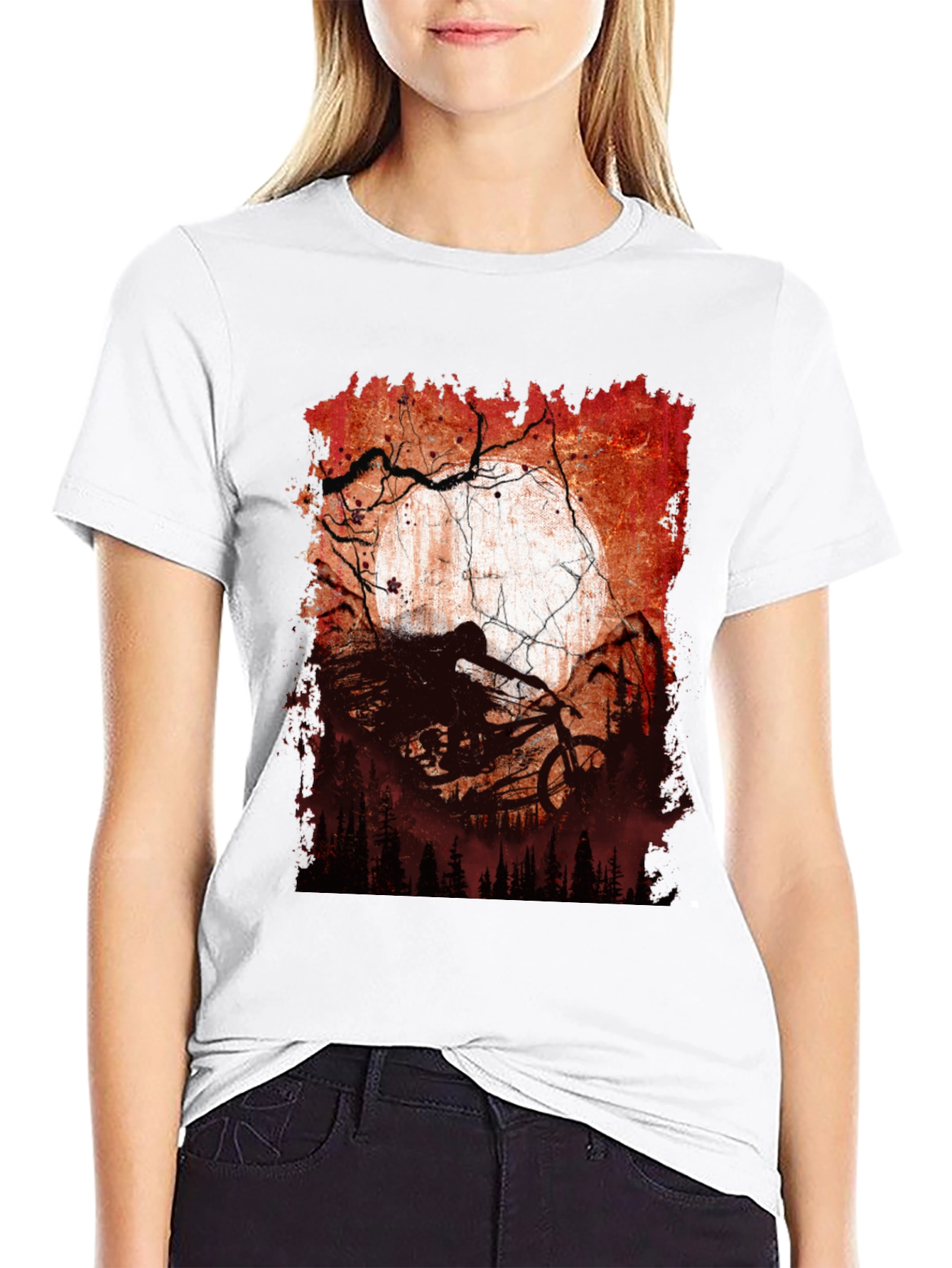 Mountain Bike Moon Graphic Tee