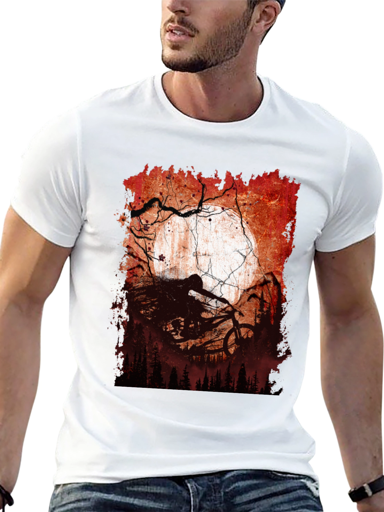 Mountain Bike Moon Graphic Tee