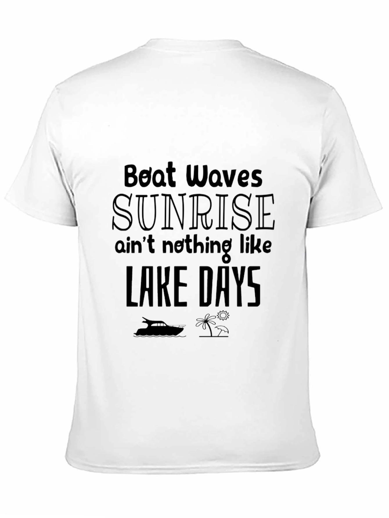 Lake Days Graphic T-Shirt - Black Cotton Tee