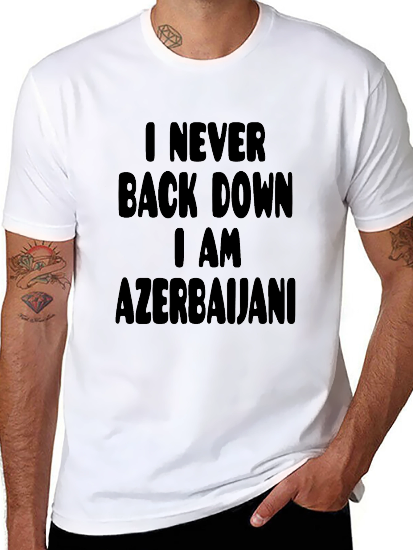 I Never Back Down Azerbaijani Graphic Tee