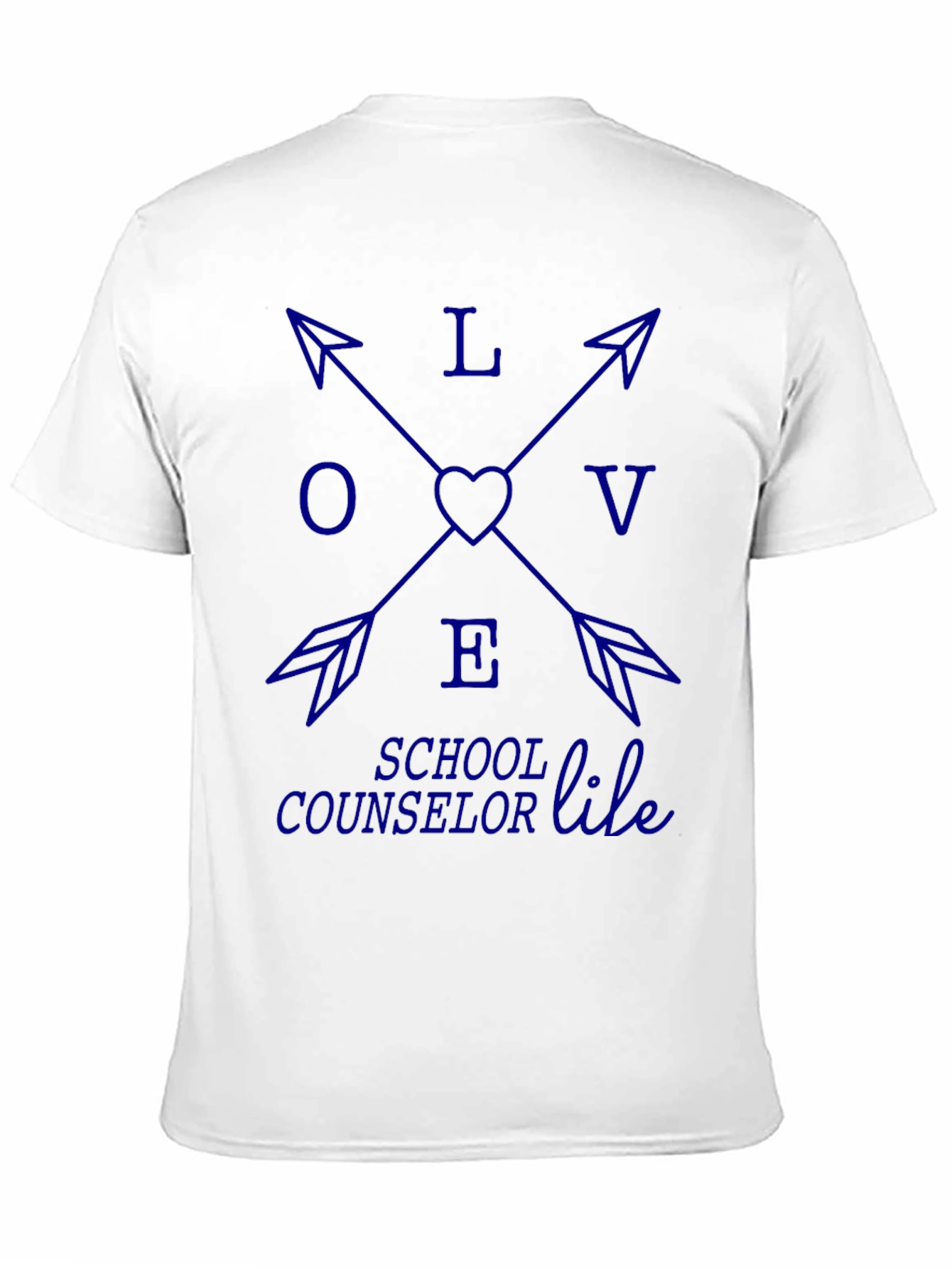 Love School Counselor Life Black Tee