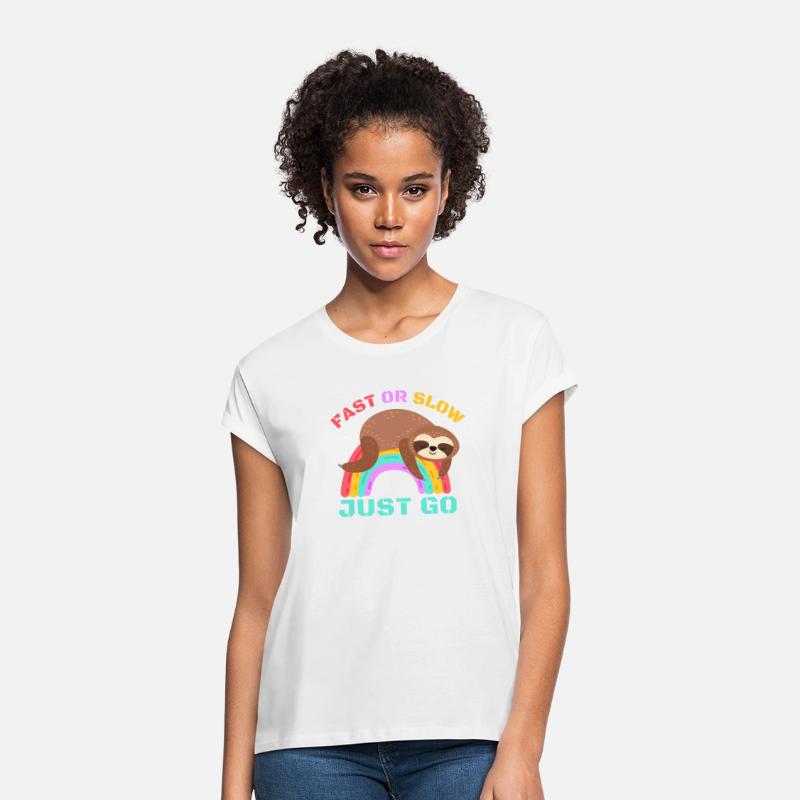 FAST OR SLOW JUST GO SLOTH RAINBOW