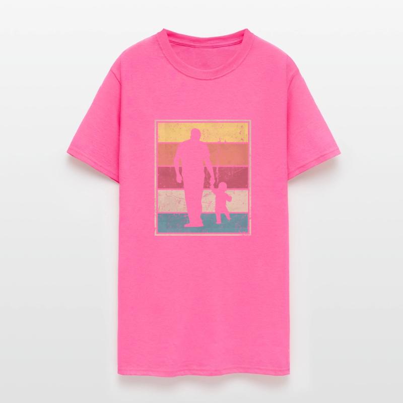 Father And Baby Toddler Retro Vintage Stripes