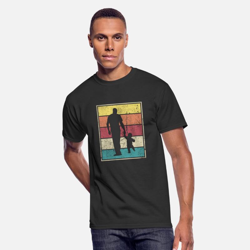 Father And Baby Toddler Retro Vintage Stripes