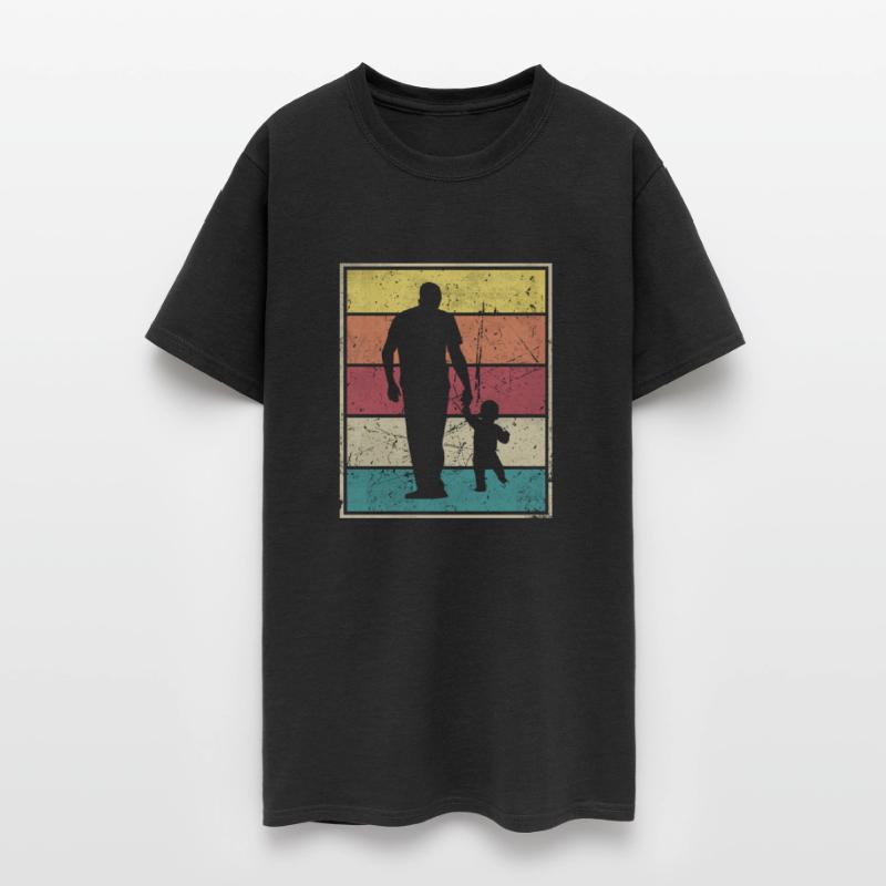 Father And Baby Toddler Retro Vintage Stripes
