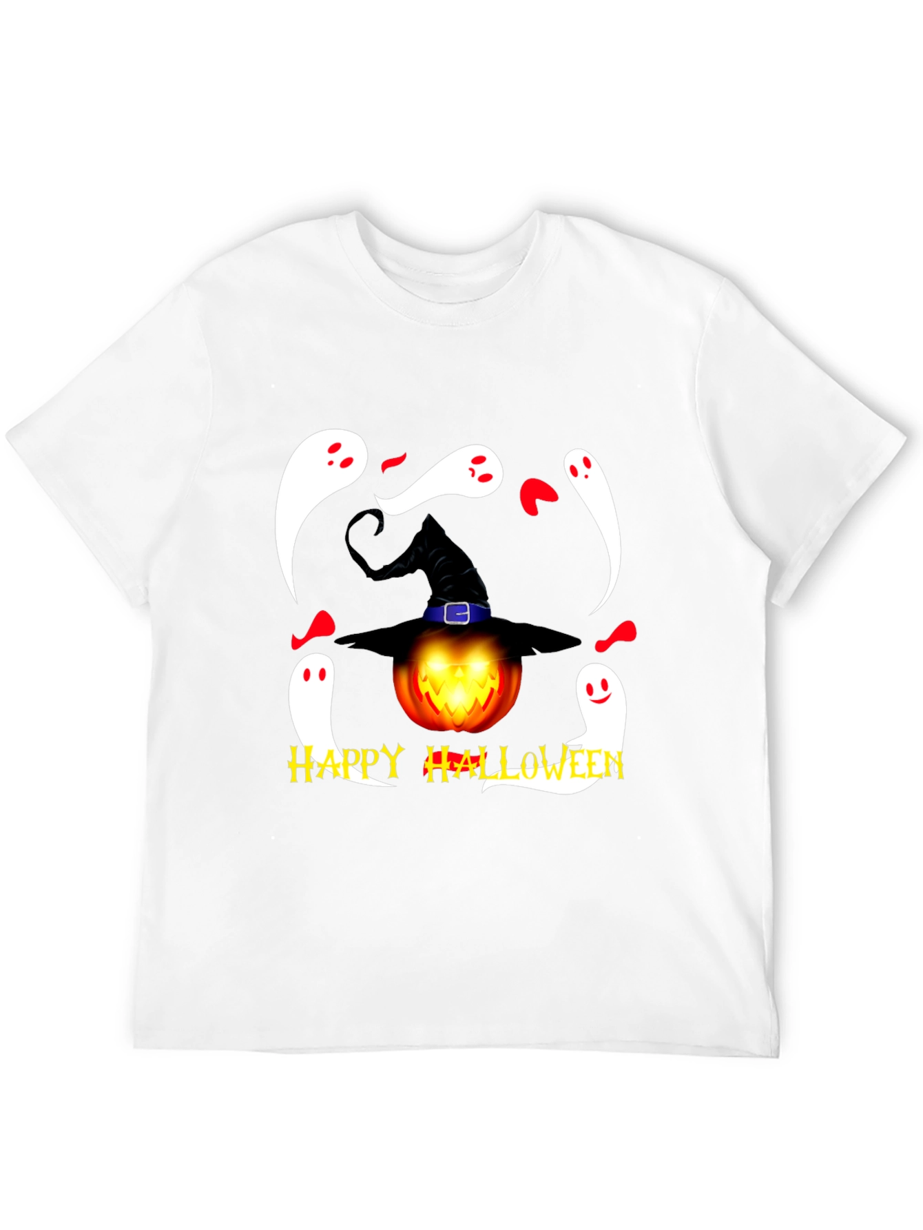 Halloween Pumpkin and Ghost Graphic Tee