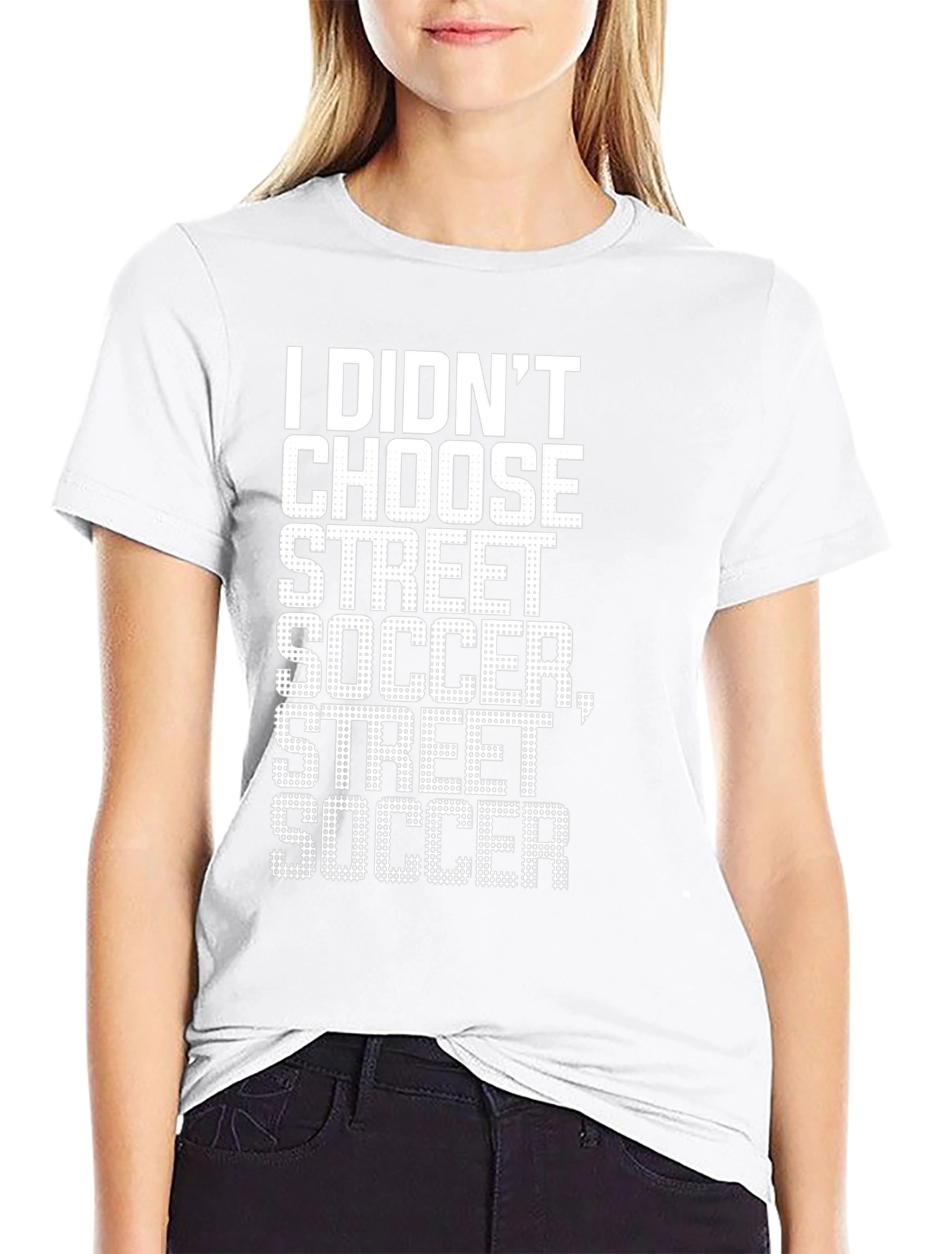 Street Soccer Graphic Tee - Black Cotton Shirt
