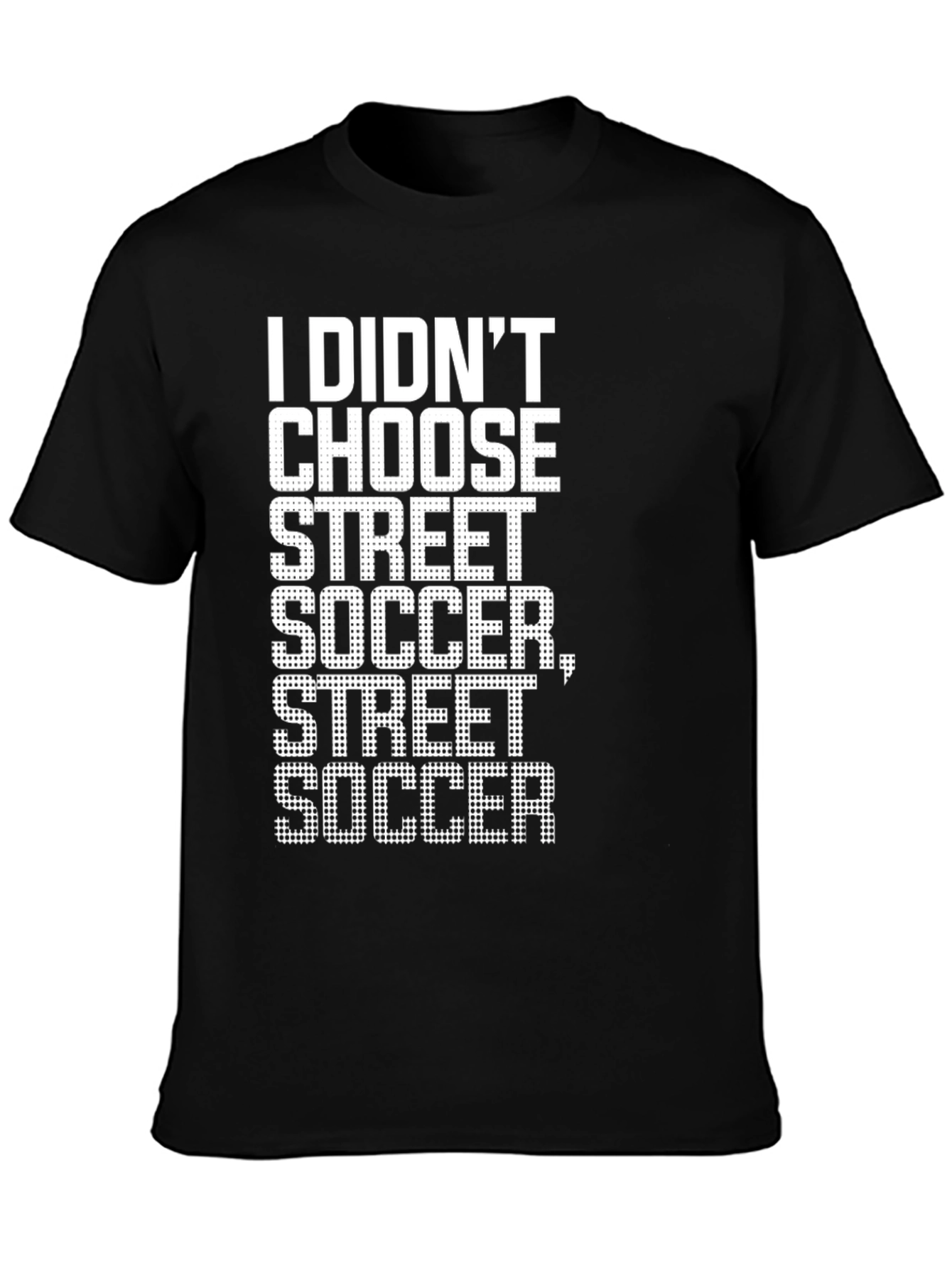 Street Soccer Graphic Tee - Black Cotton Shirt