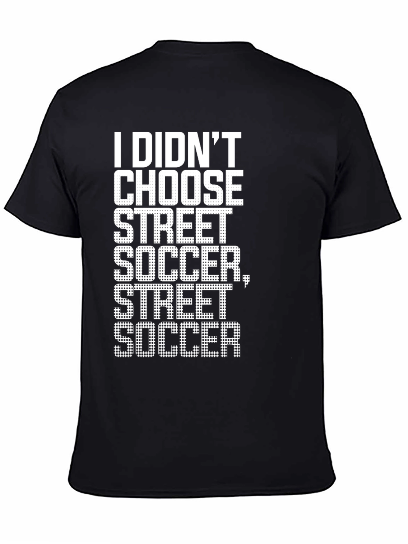 Street Soccer Graphic Tee - Black Cotton Shirt