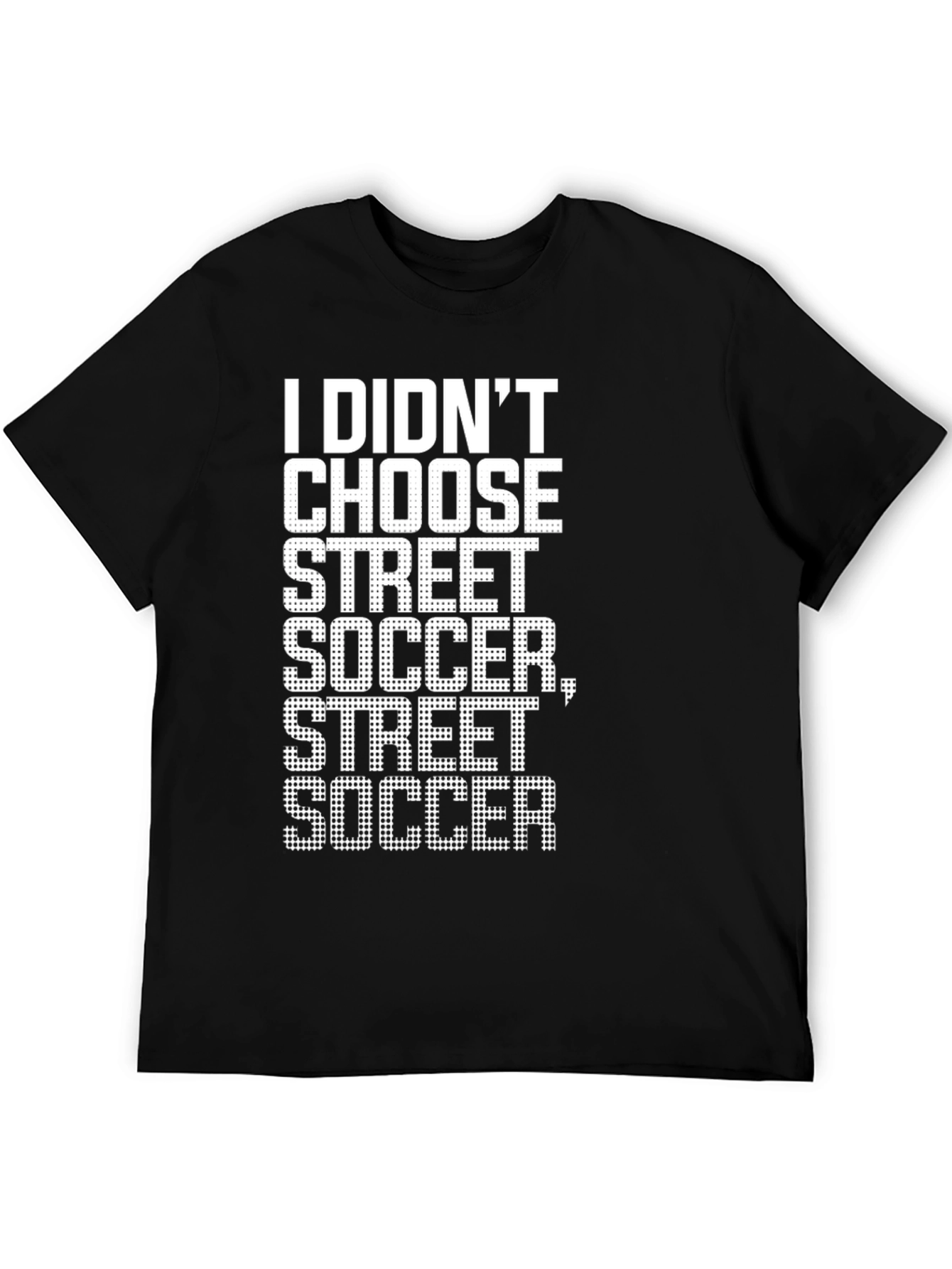 Street Soccer Graphic Tee - Black Cotton Shirt