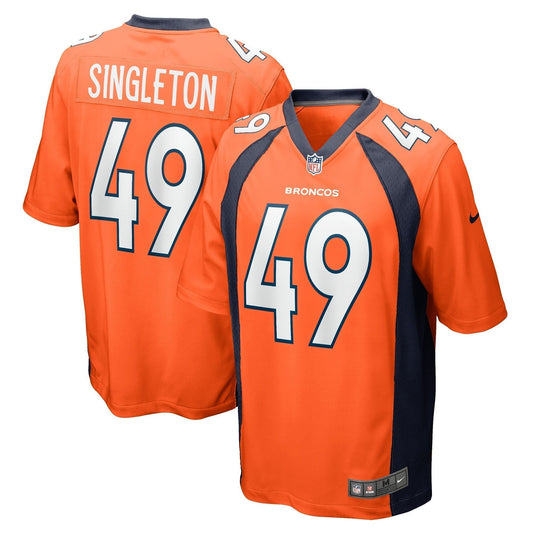 Alex Singleton Denver Broncos Nike Game   Jersey - Orange
