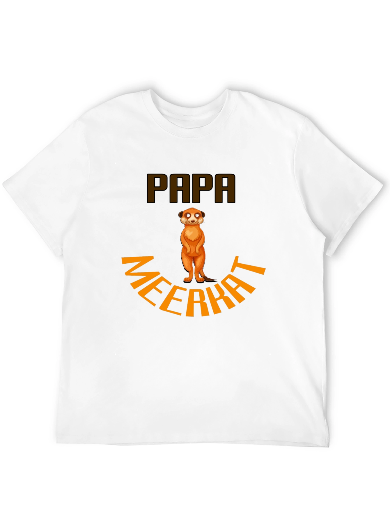 Papa Meerkat T-Shirt - Novelty Animal Graphic Tee