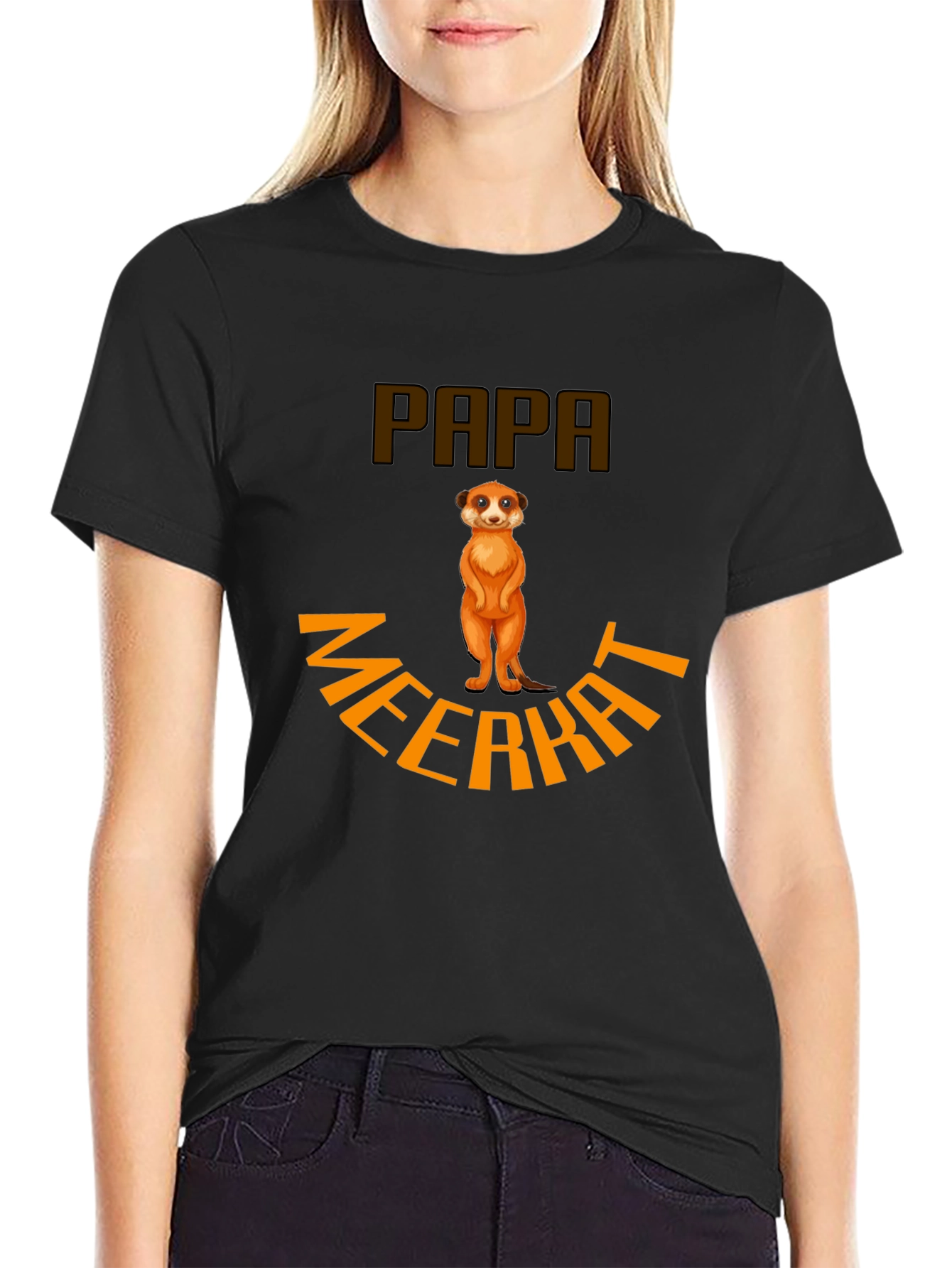 Papa Meerkat T-Shirt - Novelty Animal Graphic Tee