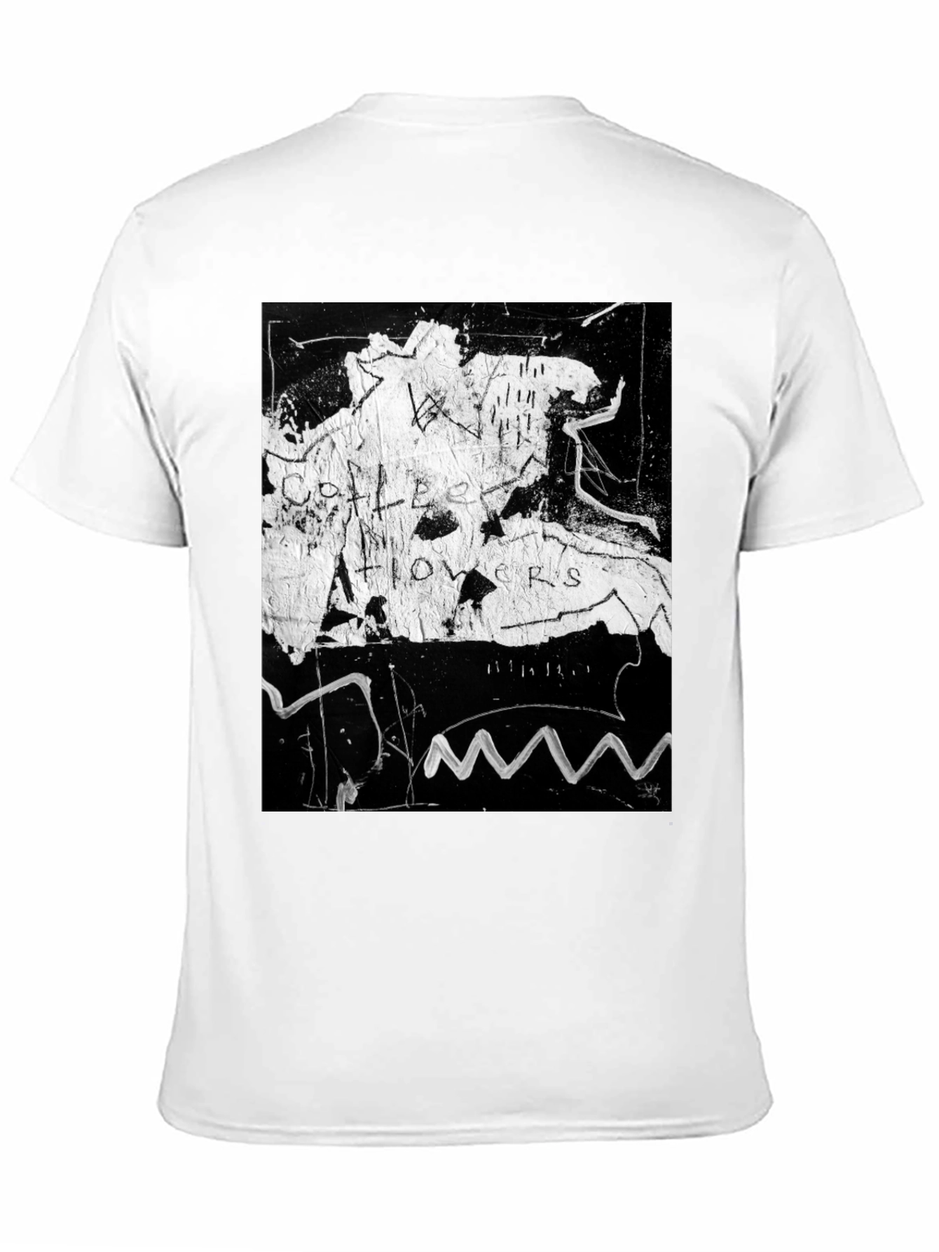 Abstract Art Tee: Coffee Flowers Graphic Print