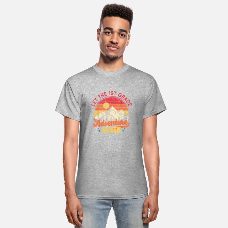 First Grade Where The Adventure Begins Gift Back T