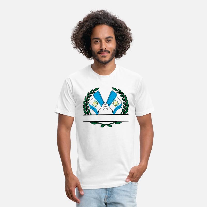 Flags Guatemala in laurel wreath banner