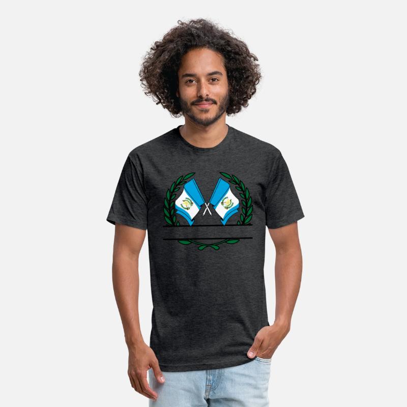 Flags Guatemala in laurel wreath banner