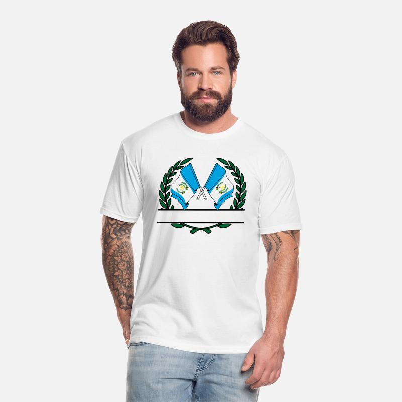 Flags Guatemala in laurel wreath banner
