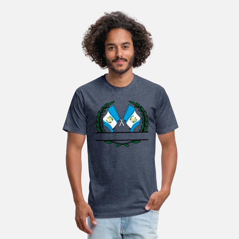 Flags Guatemala in laurel wreath banner