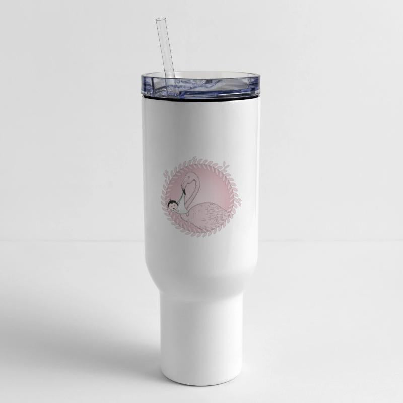Flamingo brings the baby instead of the stork