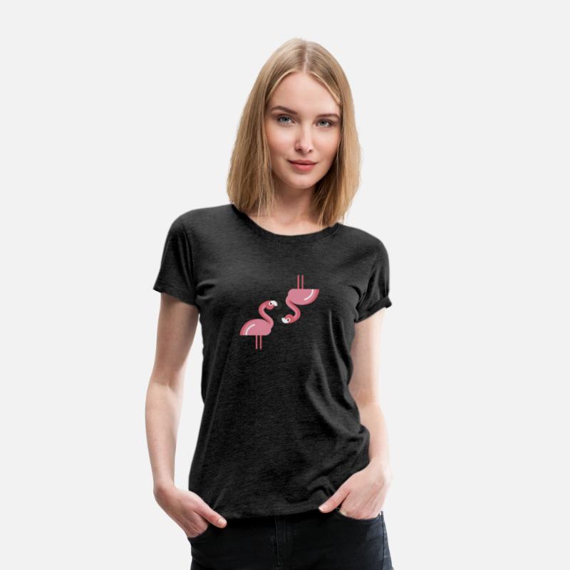 Flamingo Heads Upside Down Cute Pink Bird Lovers