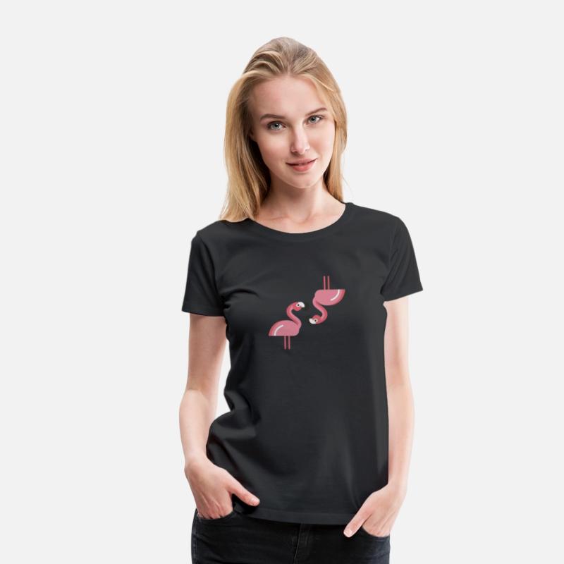 Flamingo Heads Upside Down Cute Pink Bird Lovers