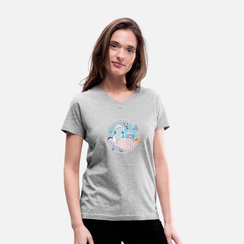 Flamingo with baby and baby paraphernalia