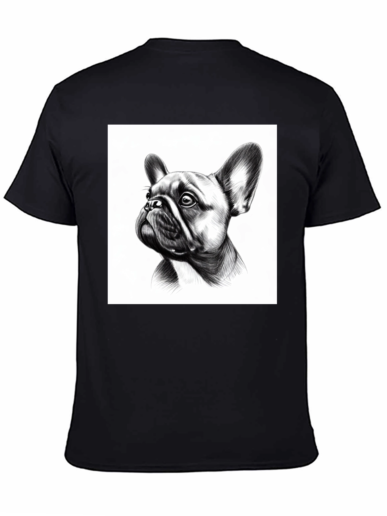 French Bulldog Graphic Tee - Black Cotton Comfort