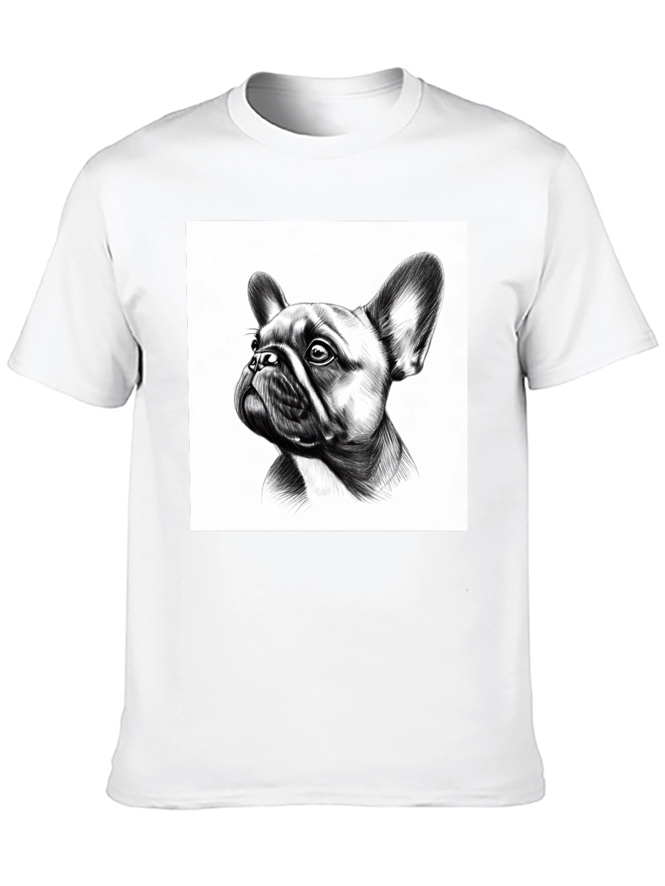 French Bulldog Graphic Tee - Black Cotton Comfort