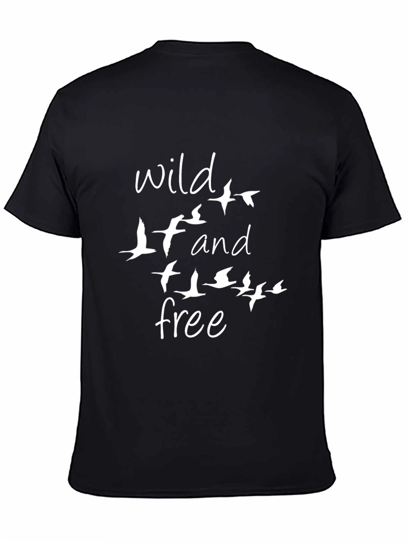 Wild and Free T-Shirt - Black Cotton Blend Tee