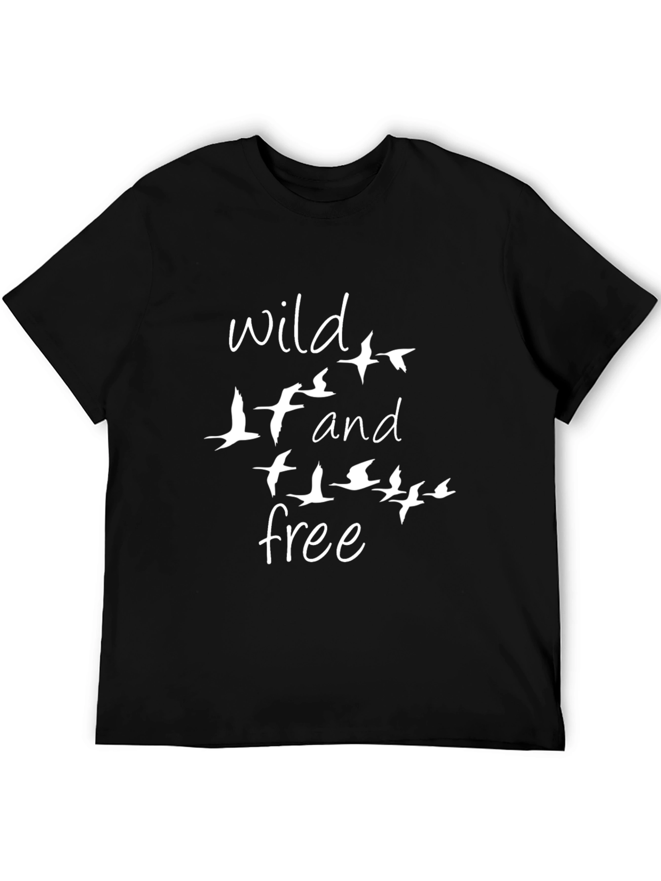 Wild and Free T-Shirt - Black Cotton Blend Tee