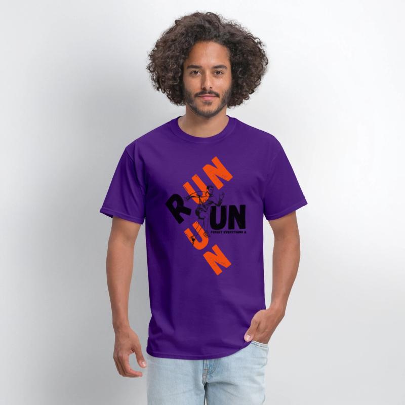 forget everything & run motivational tee shirt