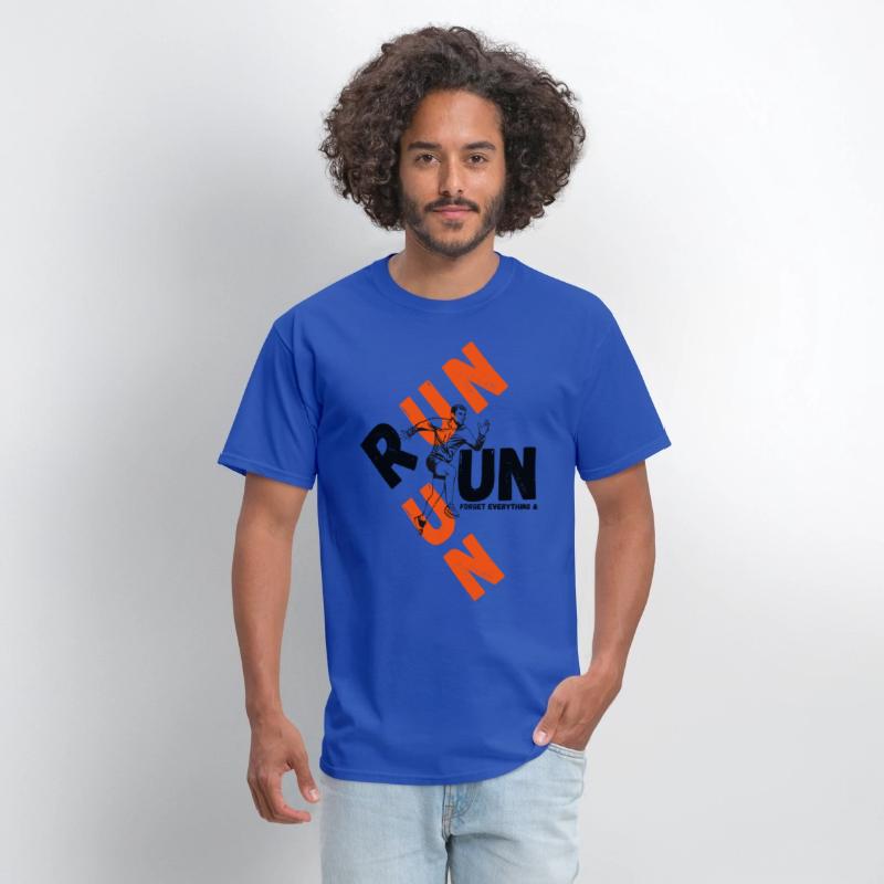 forget everything & run motivational tee shirt