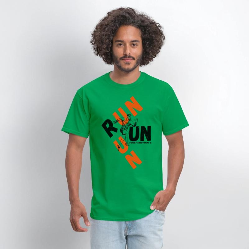 forget everything & run motivational tee shirt