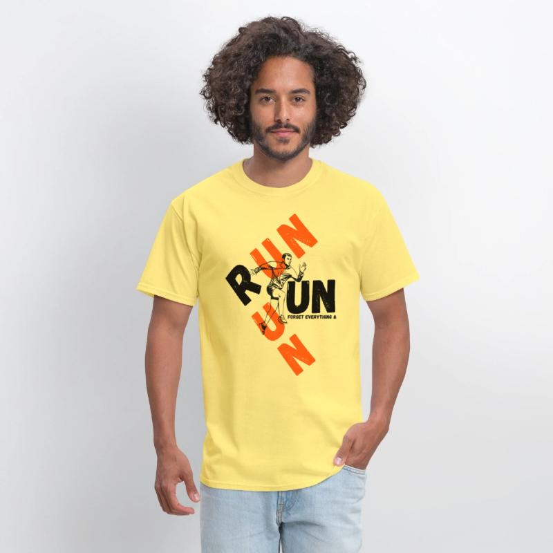 forget everything & run motivational tee shirt