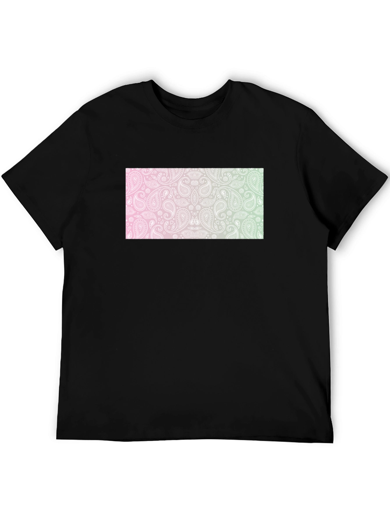 Paisley Black T-Shirt - Unique Design