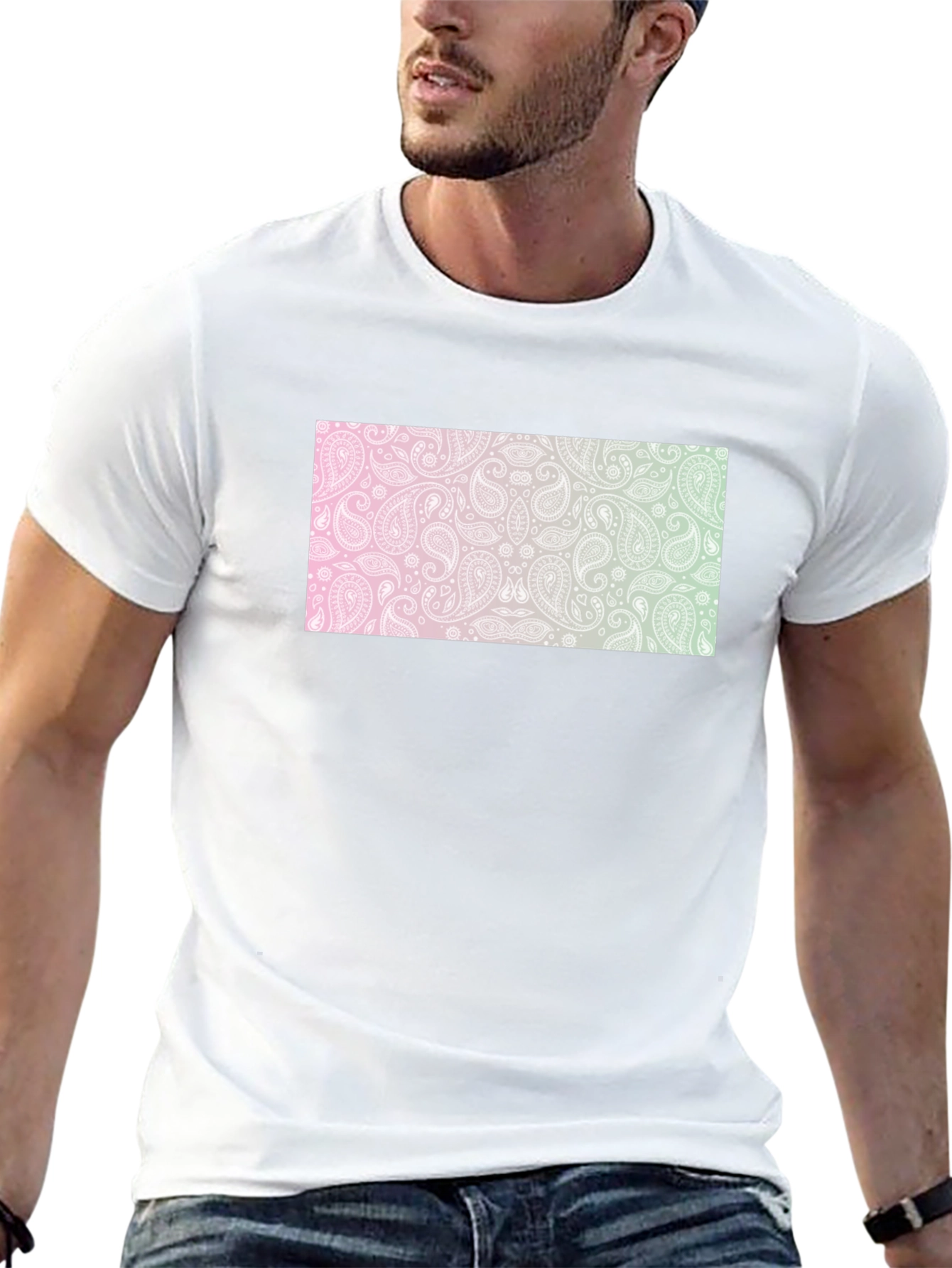 Paisley Black T-Shirt - Unique Design